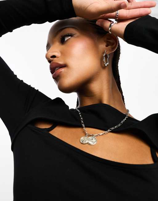 Black cotton shrug sales