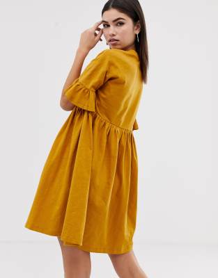 asos mustard yellow dress