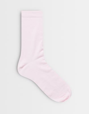 Asos Design Cotton Socks In Pink