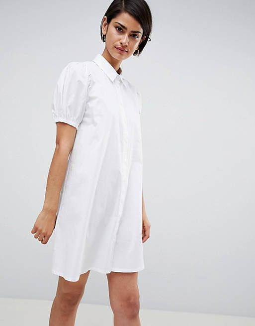 ASOS DESIGN cotton swing mini shirt dress
