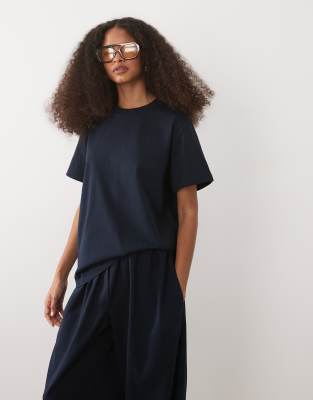 Asos Design Cotton T-shirt In Blue