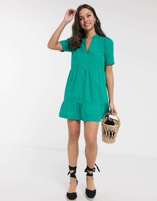 Asos cotton hot sale smock dress