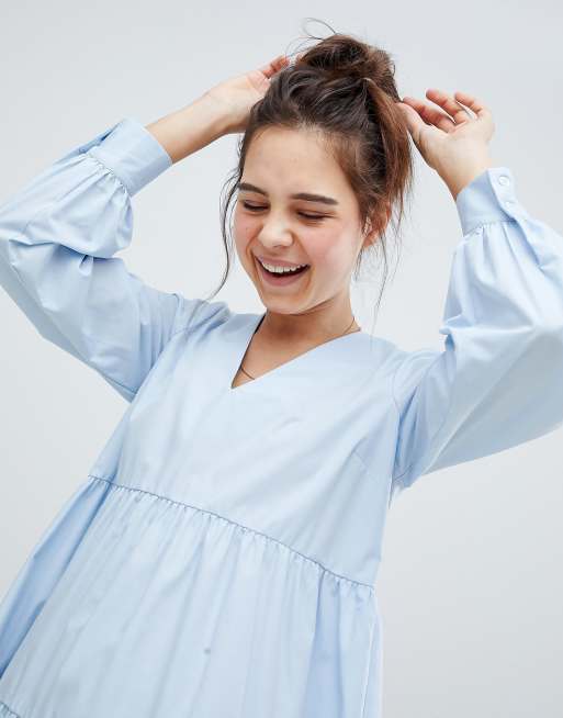 Asos cotton smock clearance dress