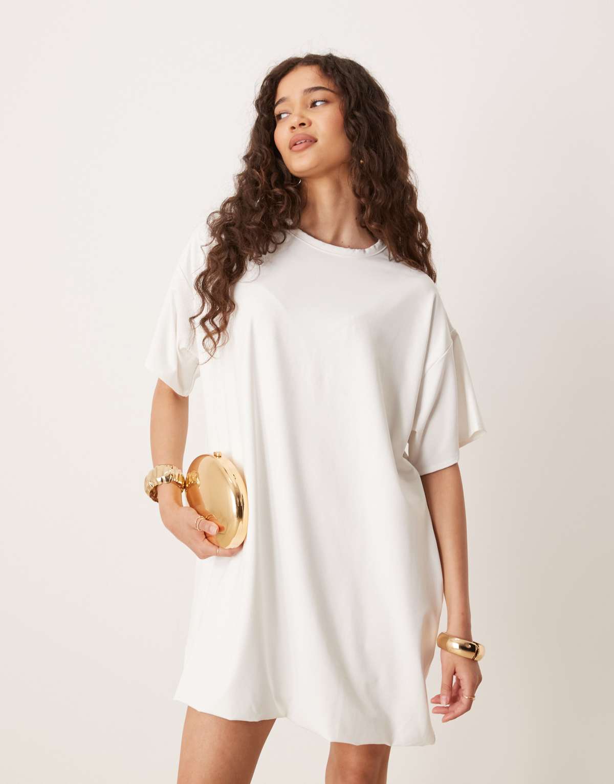 ASOS DESIGN cotton touch bubble tee shirt dress