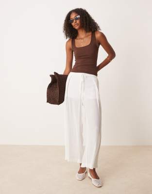Asos Design Cotton Touch Tank Top In Brown