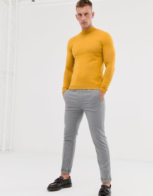 Mustard turtle neck clearance jumper