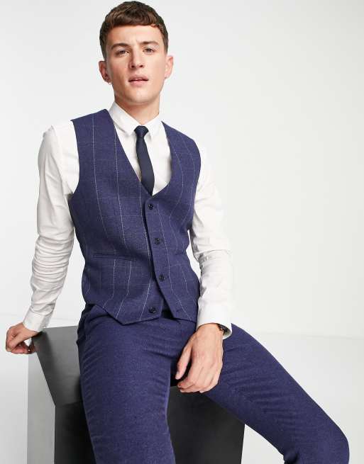 Navy on sale suit vest