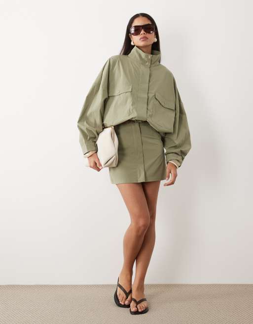 ASOS DESIGN - Coupe-vent d'ensemble à poches - Kaki, 2 de 4