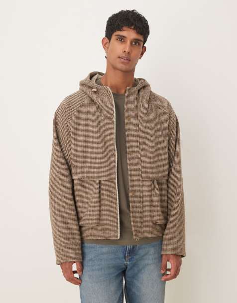 ASOS DESIGN - Coupe-vent en aspect laine - Marron - view 1