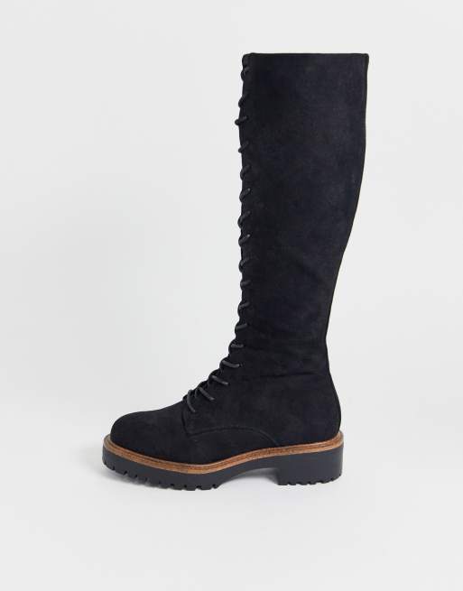 ASOS DESIGN Courtney chunky lace up knee high boots, 2 of 4