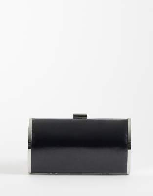ASOS DESIGN covered cylinder hard clutch in black & silver