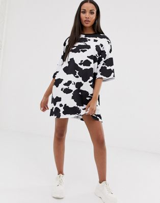 cow print shirt dress