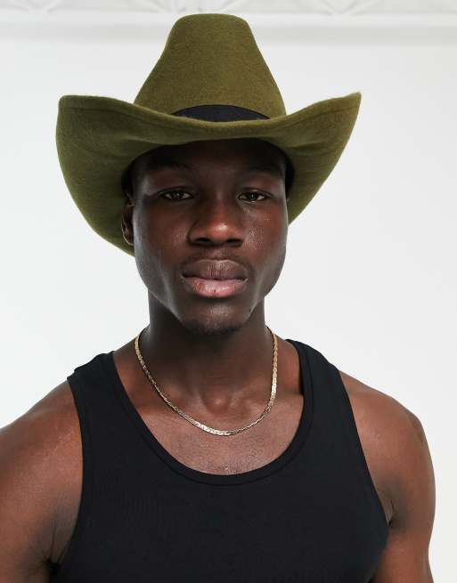 ASOS DESIGN - Cowboyhoed met structuur in kaki