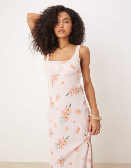 ASOS DESIGN cowl back spun ruched bust maxi dress in floral print, 2 of 4