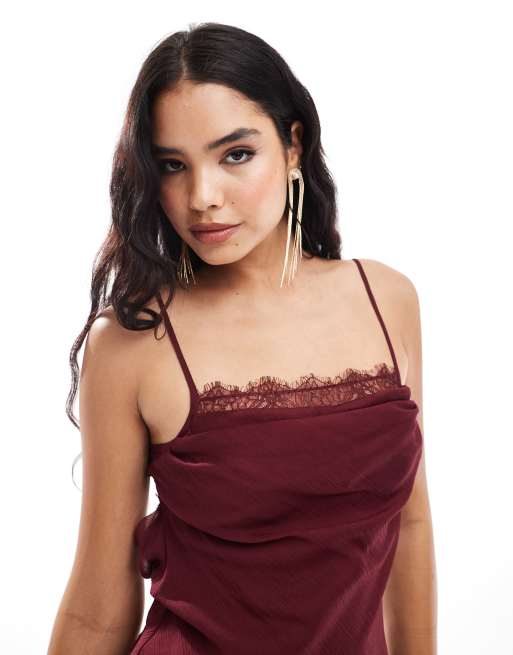 Asos design maxi dress with lace sleeves and eyelash lace store