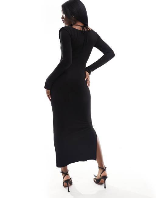 Asos Design Bardot Long Sleeve Midi Dress Deals | cpshouston.net