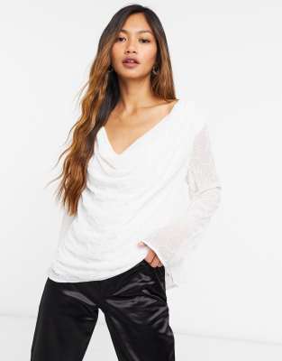 ASOS DESIGN long sleeve t-shirt with wide sleeve in black