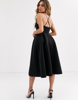 asos black prom dress