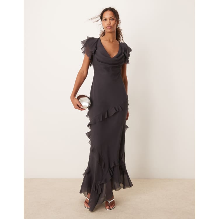 [RRACE] / ☆ Cowl-Neck Shirt Dress / Charcoal RZ1971-L_grande.jpg?v=1714139737