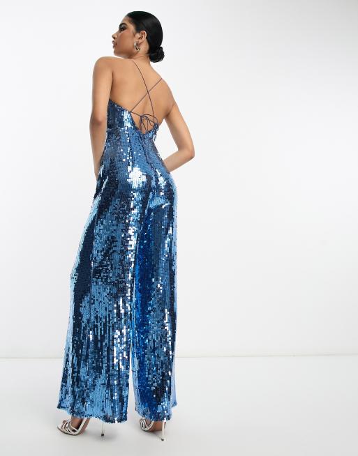 Blue store sparkly jumpsuit