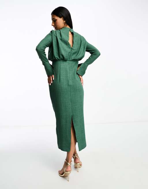 Asos bottle outlet green dress