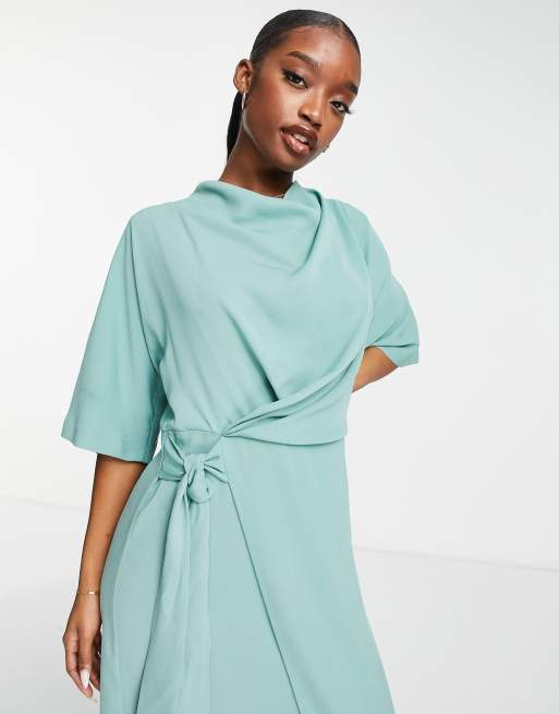 Duck egg clearance blue midi dress