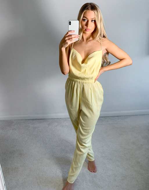 Asos best sale yellow jumpsuit