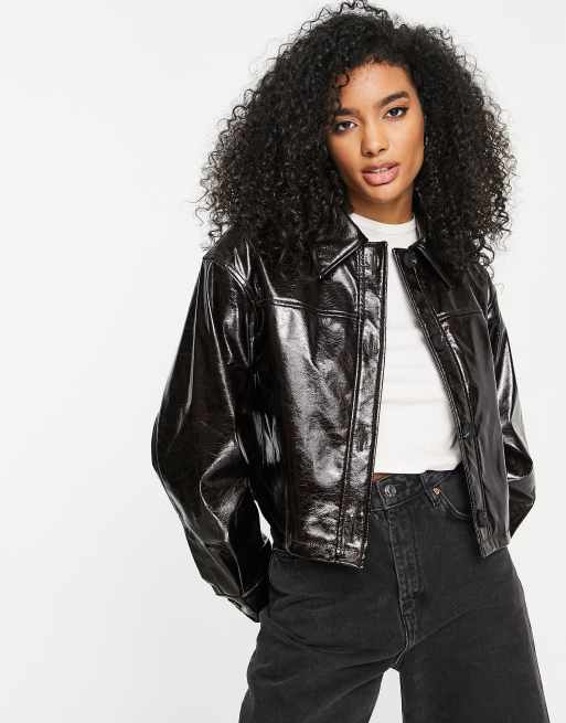 Asos vinyl outlet jacket