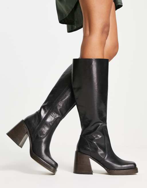 ASOS DESIGN Rookie Leather Cut Out Boots, $23, Asos