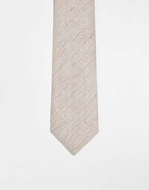 ASOS DESIGN - Cravate à motif - Neutre