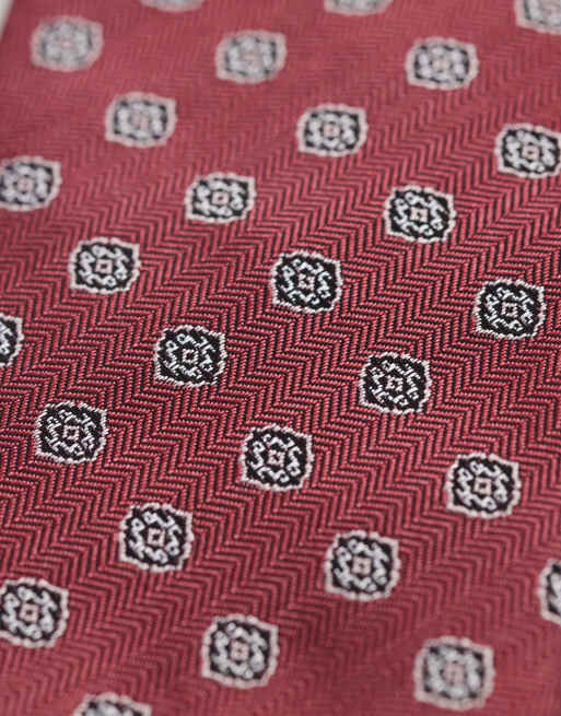 ASOS DESIGN - Cravate à pois ovales - Bordeaux, 2 de 3