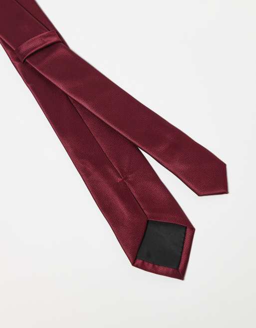 ASOS DESIGN - Cravate - Bordeaux, 2 de 3
