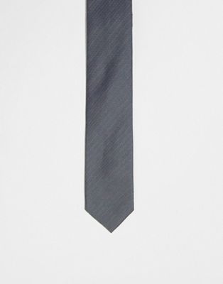 ASOS DESIGN standard tie in charcoal - ASOS Price Checker