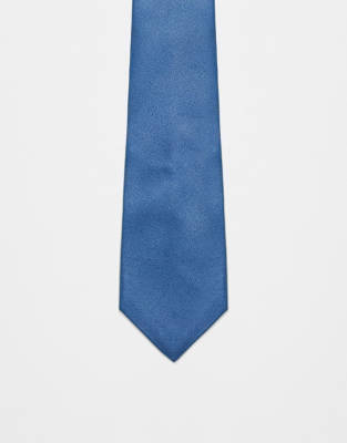 ASOS DESIGN - Cravate en satin - Bleu