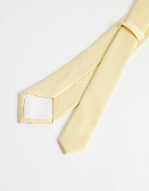 ASOS DESIGN cravate en satin jaune, 3 de 3