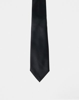 ASOS DESIGN tie in black - ASOS Price Checker