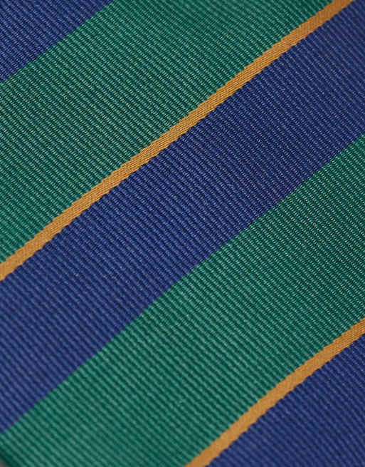ASOS DESIGN - Cravate rayée style rugby - Vert et bleu, 2 de 3