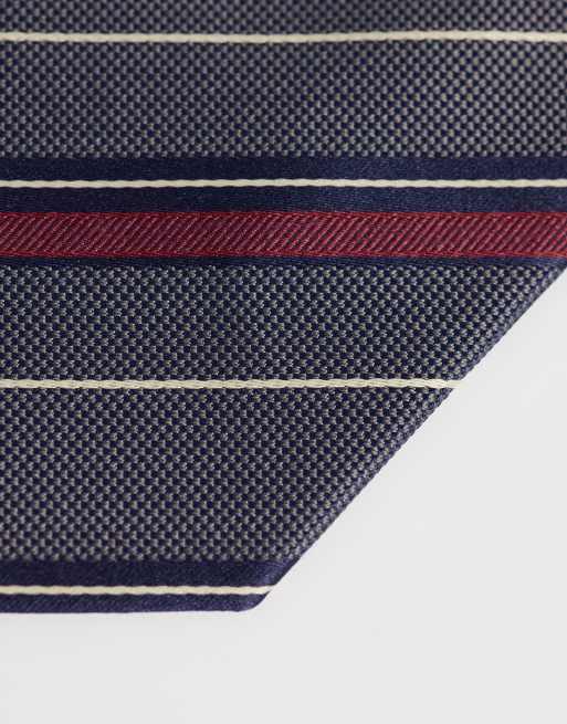 ASOS DESIGN - Cravate style rugby à rayures multicolores - Bleu marine, 2 de 3