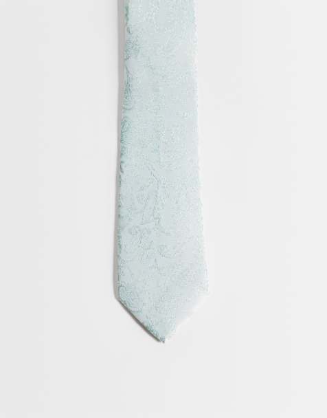 ASOS DESIGN - Cravatta a fiori verde menta - view 1