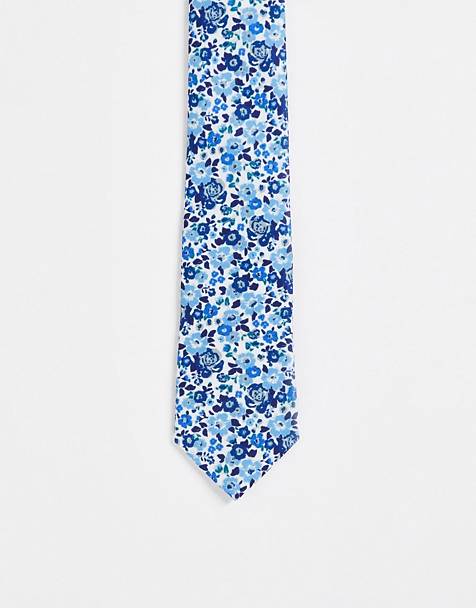 Cravatta a fiori azzurri Asos Uomo Accessori Cravatte e accessori Cravatte 