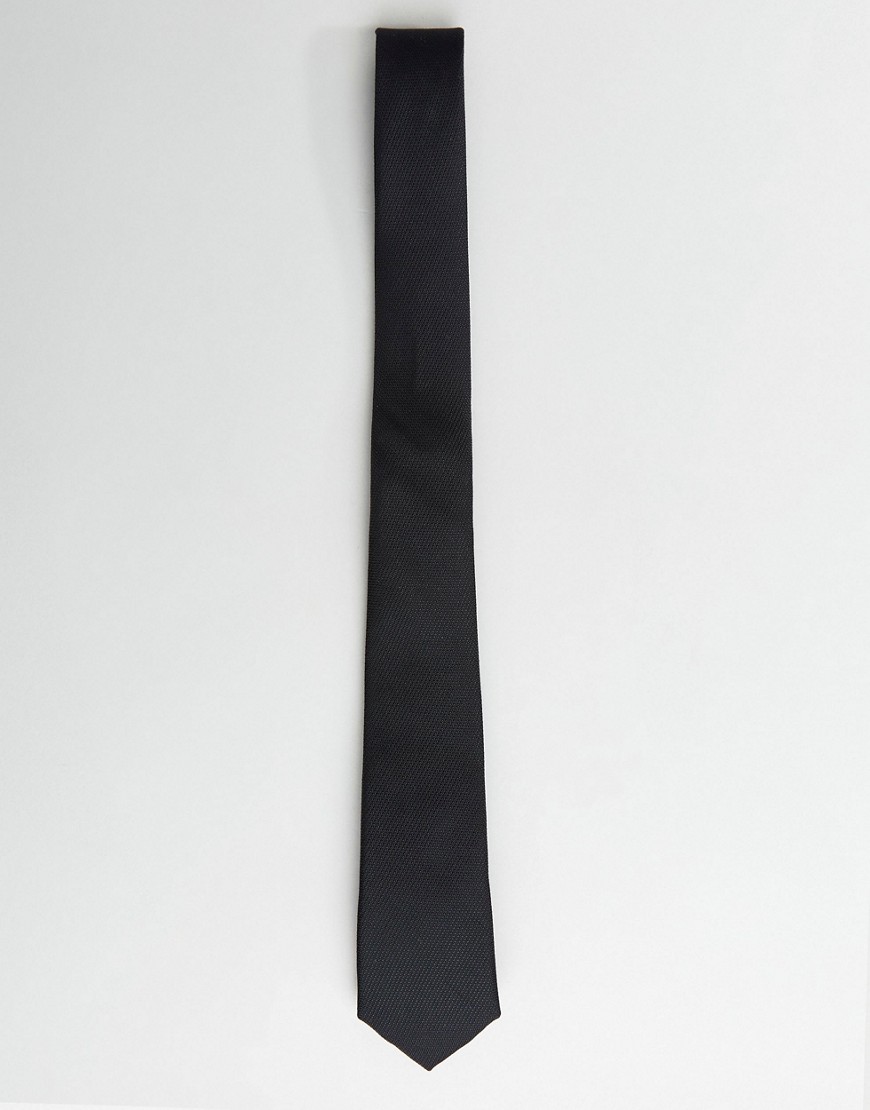 ASOS DESIGN - Cravatta da matrimonio slim nera-Nero