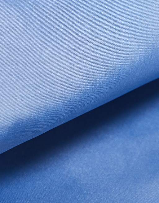 ASOS DESIGN - Cravatta e fazzoletto da taschino color blu crepuscolare, 3 di 4