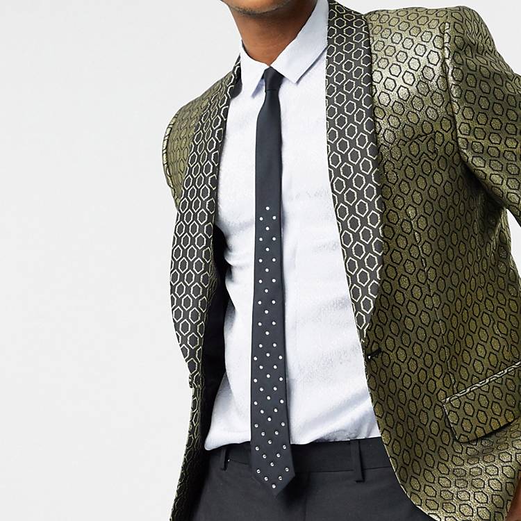 Cravatta skinny in raso nera Asos Uomo Accessori Cravatte e accessori Cravatte 