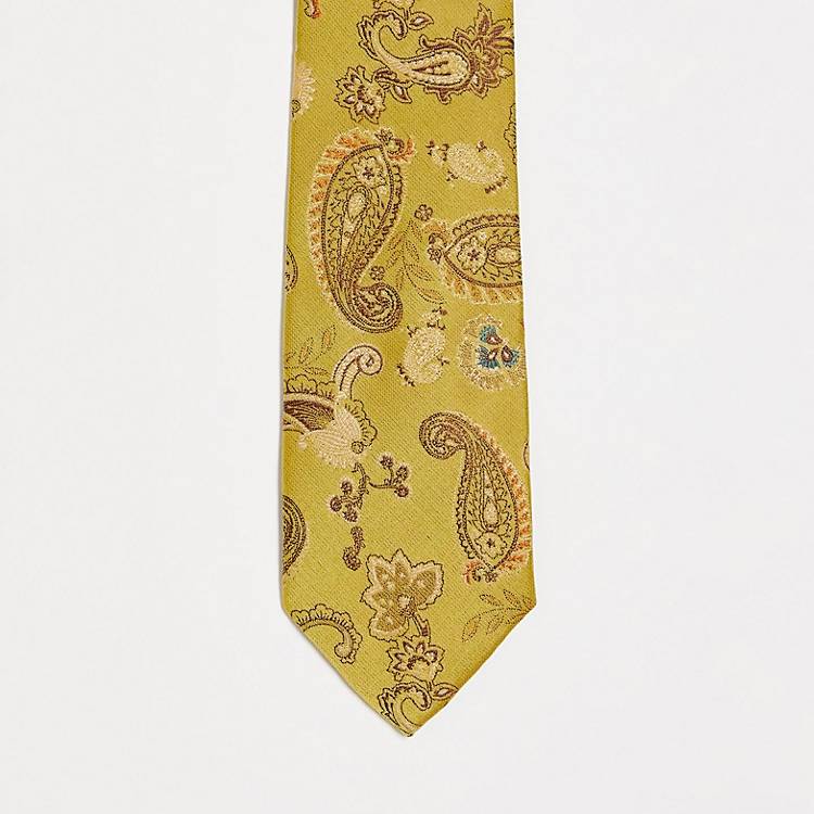 Cravatta slim con stampa cachemire anni 90 color Asos Uomo Accessori Cravatte e accessori Cravatte 