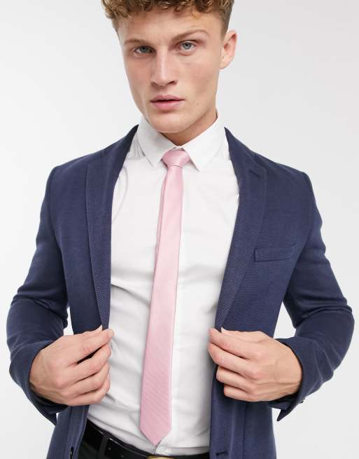 Set Camicia Uomo Maniche Lunghe Con Cravatta E Fazzoletto Abbinati – Cromoncent, Rosa Chiaro, Taglia M - 3
