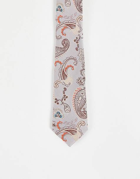 Cravatta slim con stampa cachemire anni 90 color Asos Uomo Accessori Cravatte e accessori Cravatte 
