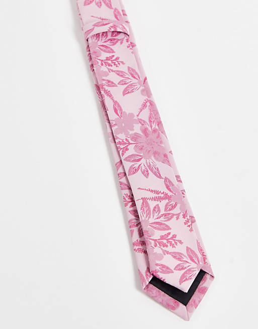 LPINK Cravatta sottile con disegno floreale oversize Asos Uomo Accessori Cravatte e accessori Cravatte 