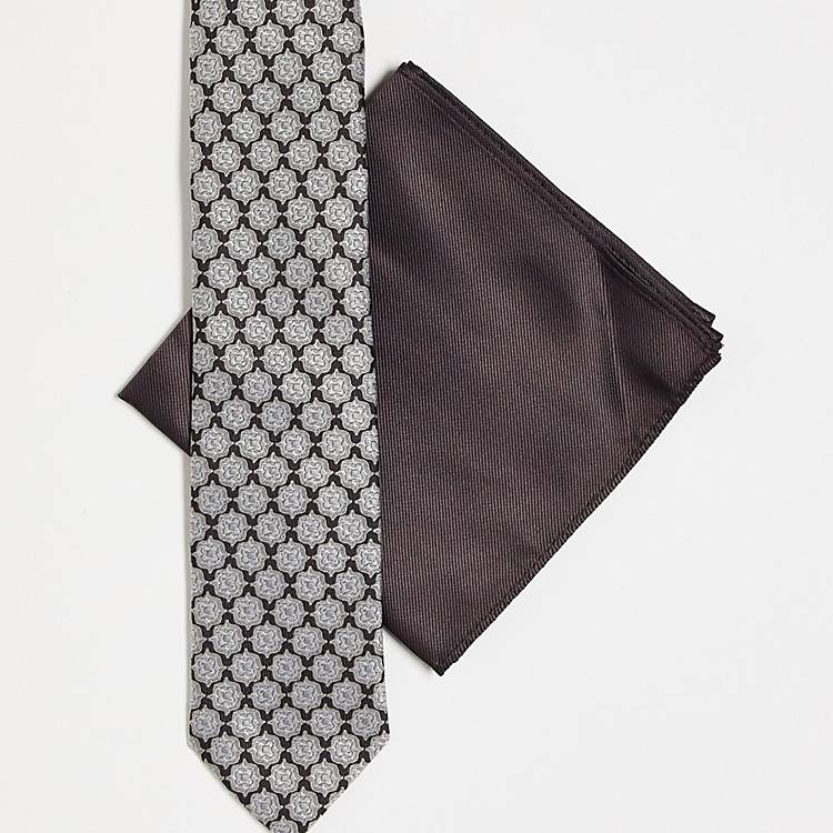 Cravatta sottile con disegno di nuvole Asos Uomo Accessori Cravatte e accessori Cravatte LBLUE 