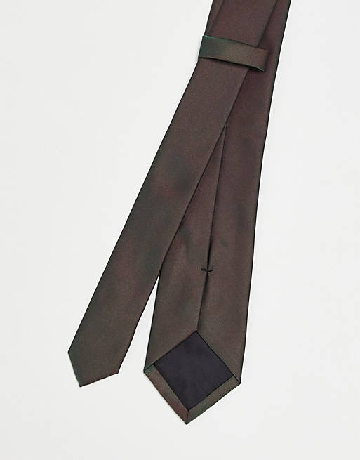 Asos Uomo Accessori Cravatte e accessori Cravatte Cravatta sottile in tessuto tonic scuro 