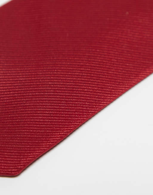ASOS DESIGN - Cravatta sottile rossa, 4 di 4